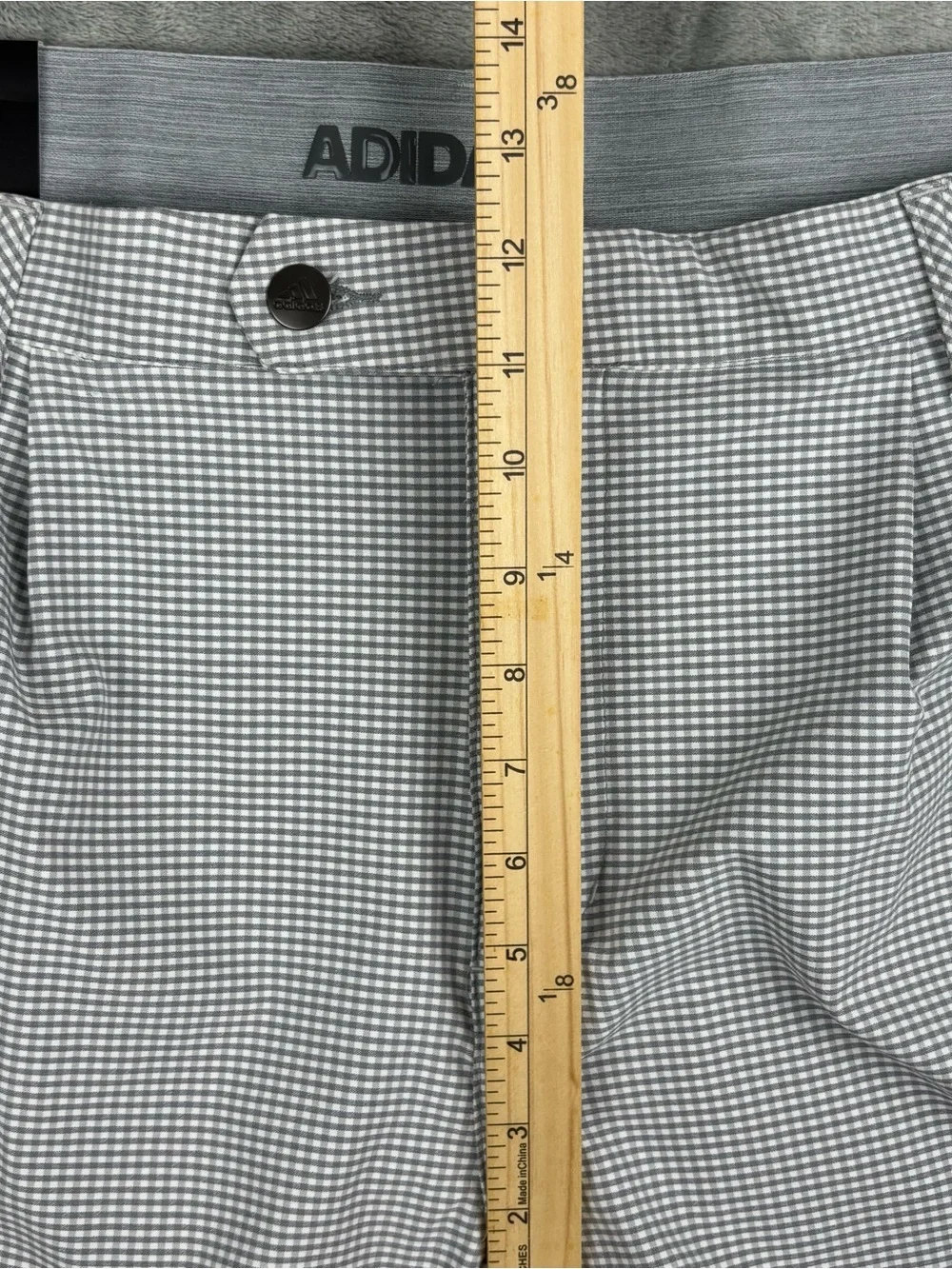 Adidas Pants Mens 42X32 Gray Gingham Ultimate 365 Taper Golf Pant NWT